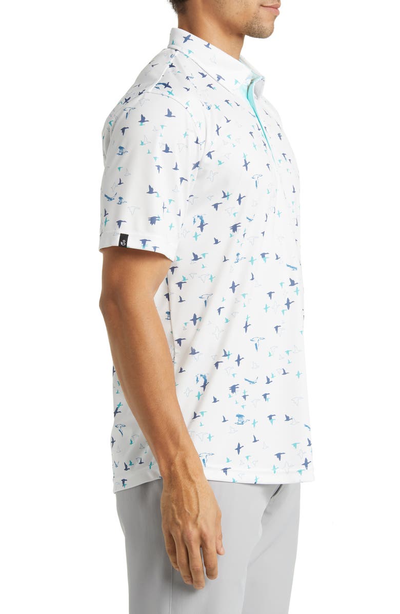 Swannies Corbin Bird Print Golf Polo, Alternate, color, 