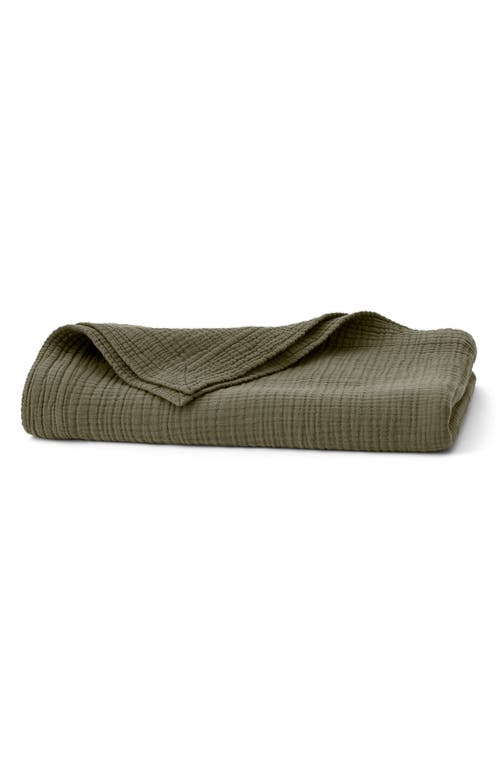 Boll & Branch Dream Throw Blanket In Green