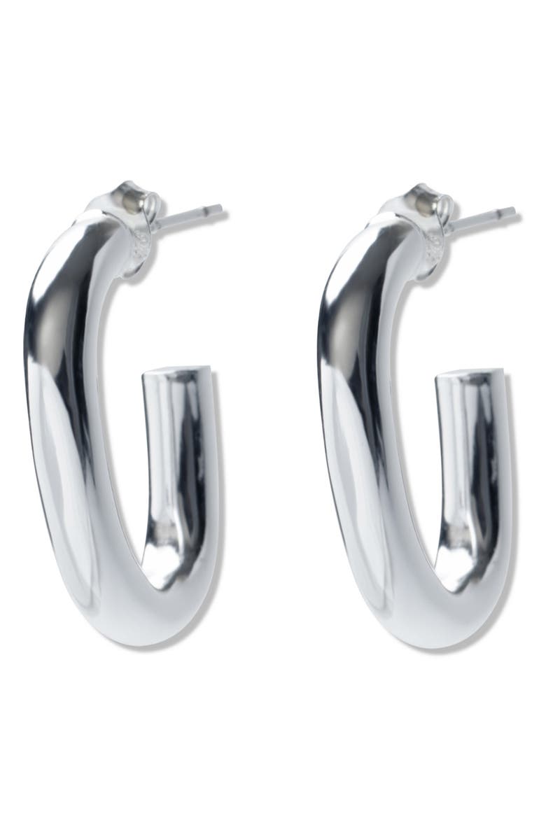 Argento Vivo Sterling Silver U-Shape Hoop Earrings, Main, color, 