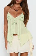 Princess Polly Wistie Beaded Asymmetrical Halter Top