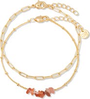 Brook and York Alex Stacked Bead & Link Bracelet Set