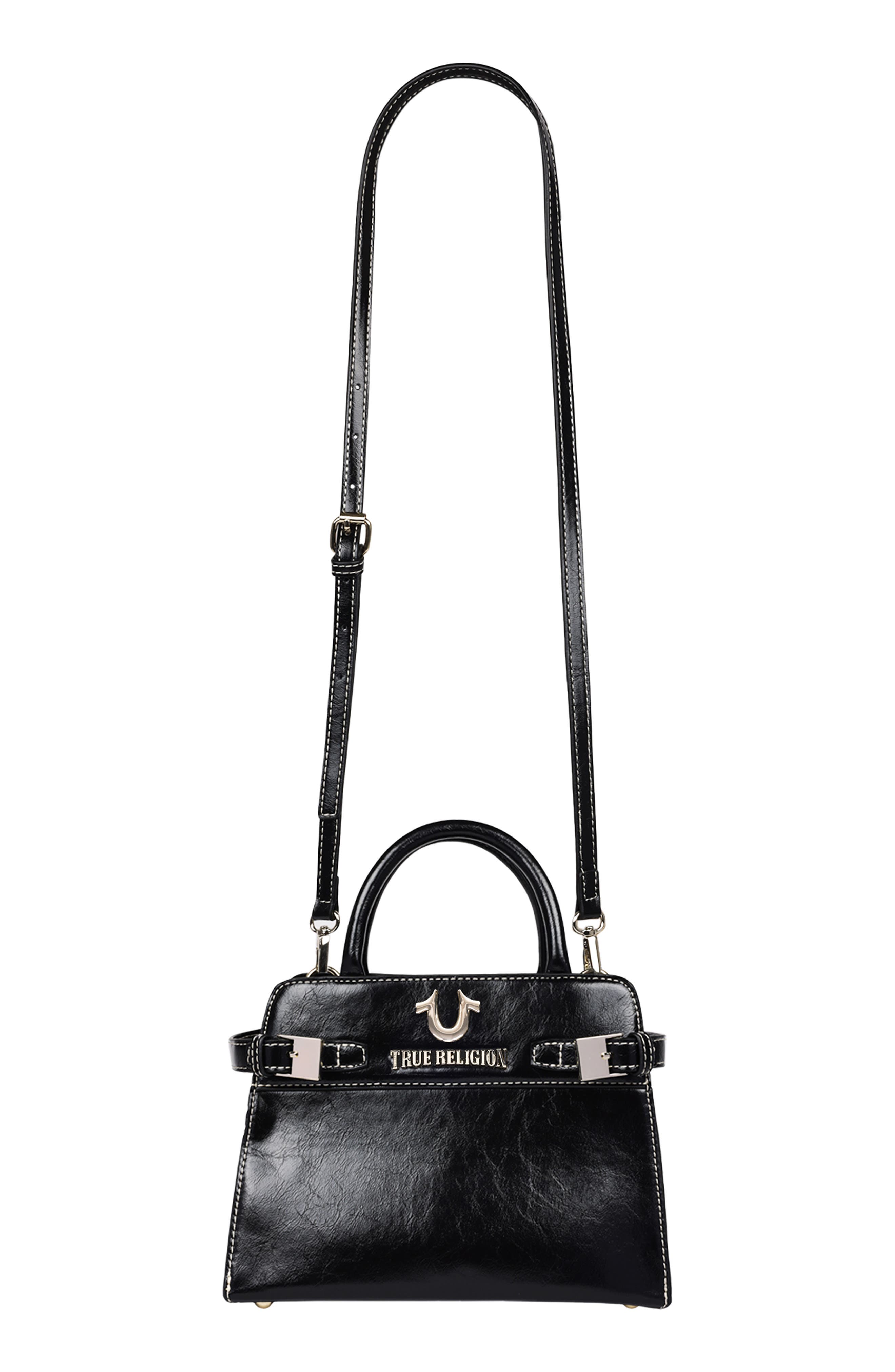 True Religion Buckle Tab Tote Bag, Alternate, color, Black