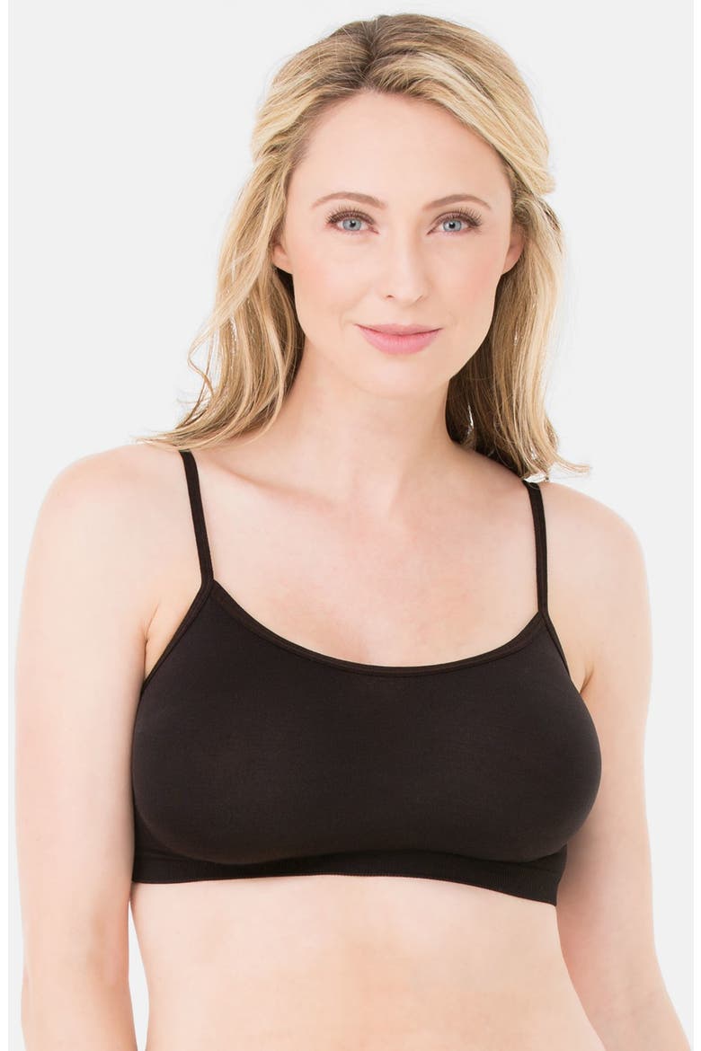 Ingrid & Isabel® Seamless Maternity Sleep Bra, Main, color, BLACK