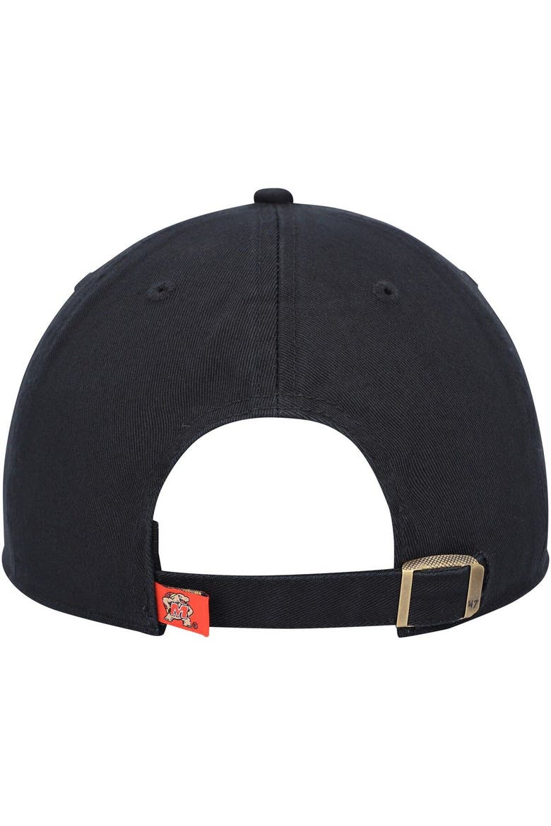 Men's '47 Black Maryland Terrapins Clean Up Adjustable Hat, Alternate, color, Black