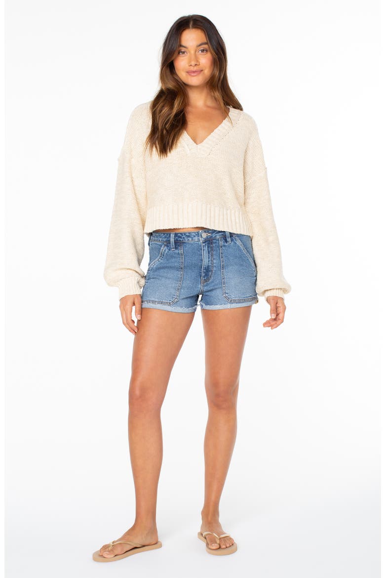 Study Hall V-Neck Sweater, Alternate, color, PARCHMENT