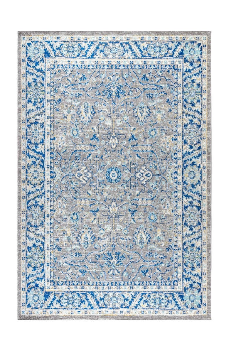 JONATHAN Y Modern Persian Boho Vintage Area Rug, Main, color, Gray/Navy
