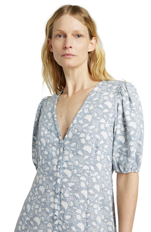 Faherty Havana Floral Linen Blend Maxi Dress