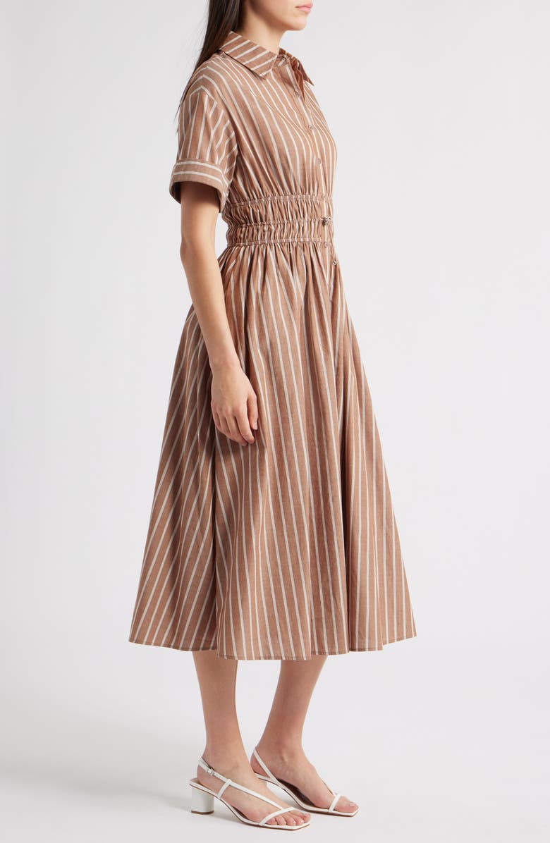 Stripe Cotton Midi Shirtdress