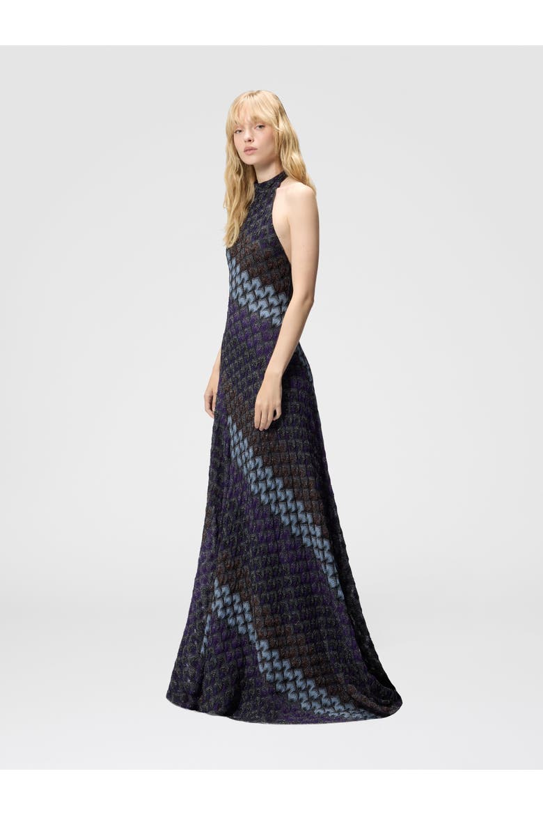 Long Dress With Halterneck, Alternate, color, Multicoloured