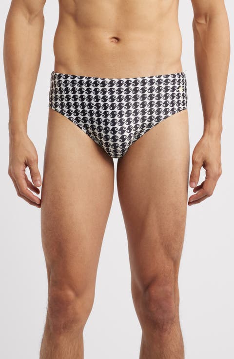 Sea Hound Wave Print Swim Briefs