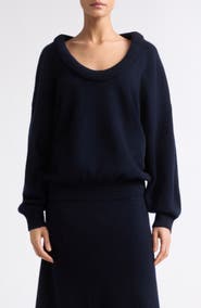 Lisa Yang Doria Padded Scoop Neck Cashmere Sweater