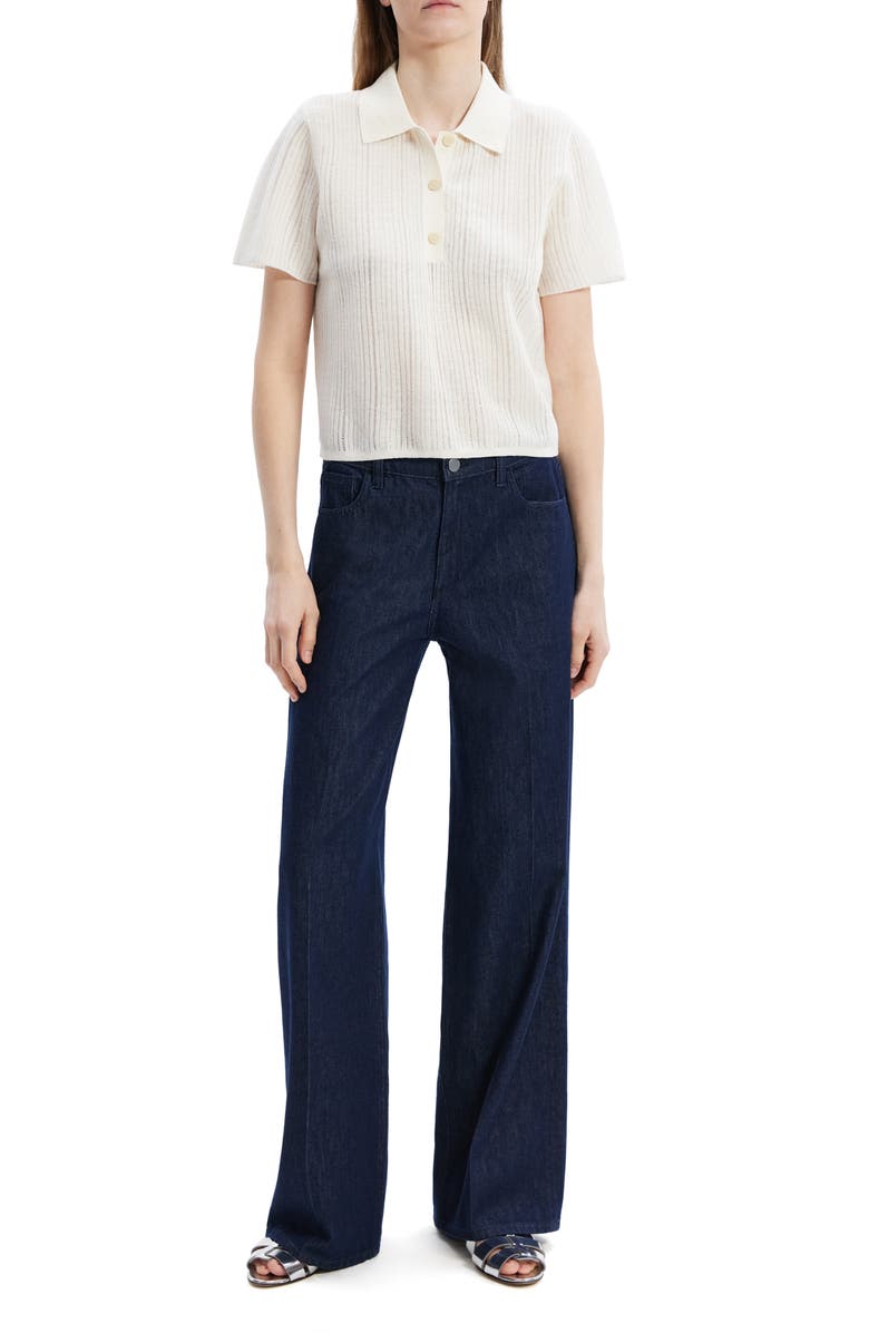 Theory Neo Crop Knit Polo, Alternate, color, 