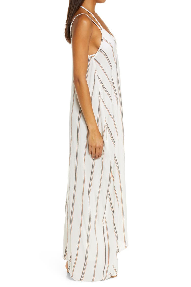 Stripe Cover-Up Maxi Dress, Alternate, color, WHITE STRIPE