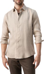 MANGO x Casper Ruud Regular Fit Linen Button-Up Shirt