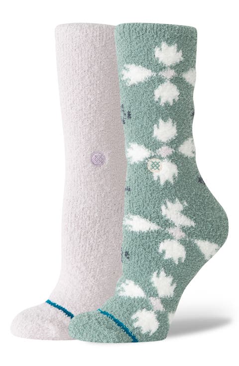 Orchid Cozy Assorted 2-Pack Chenille Crew Socks