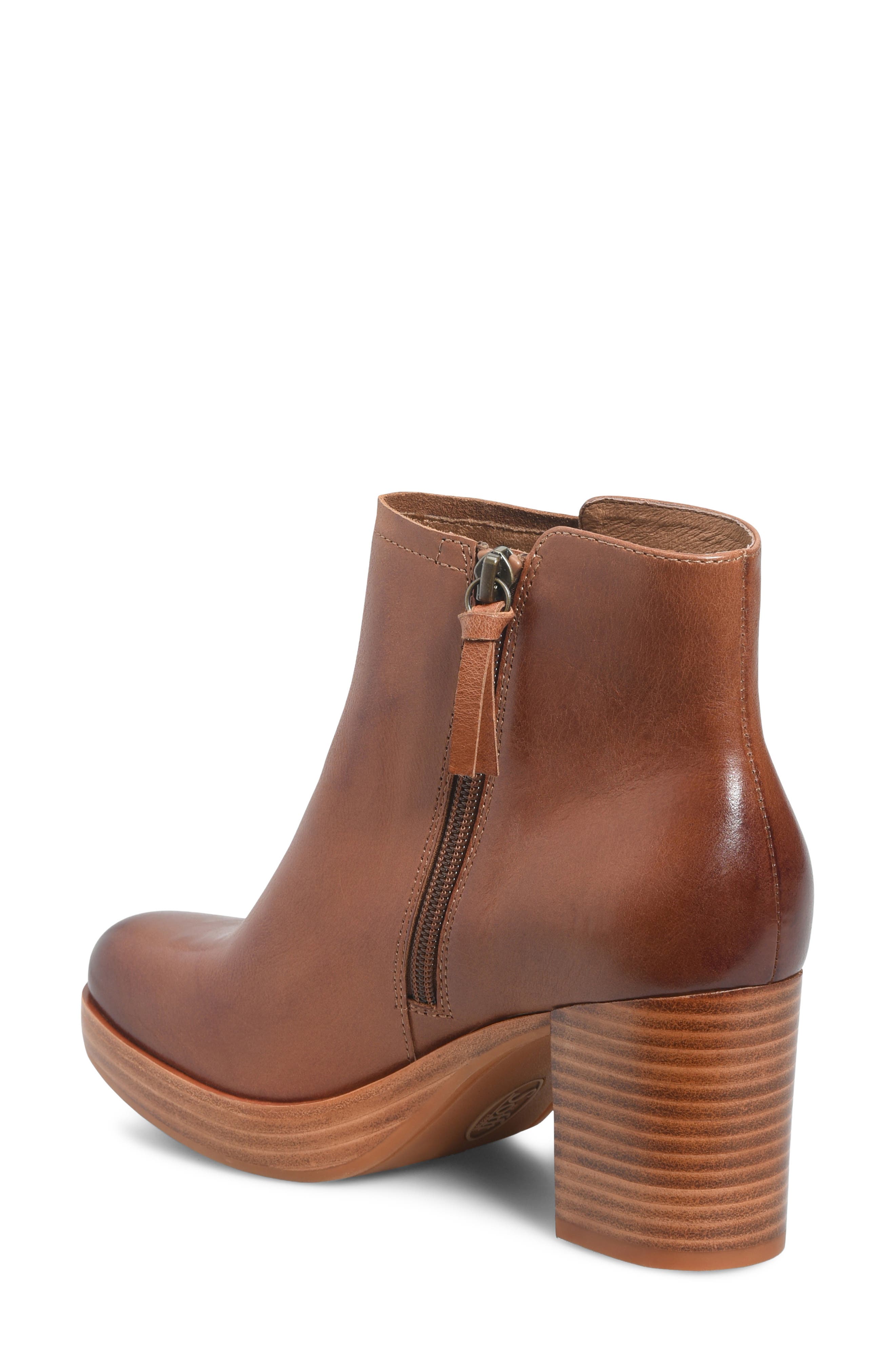 Kendall Leather Bootie, Alternate, color, GOLDEN BROWN