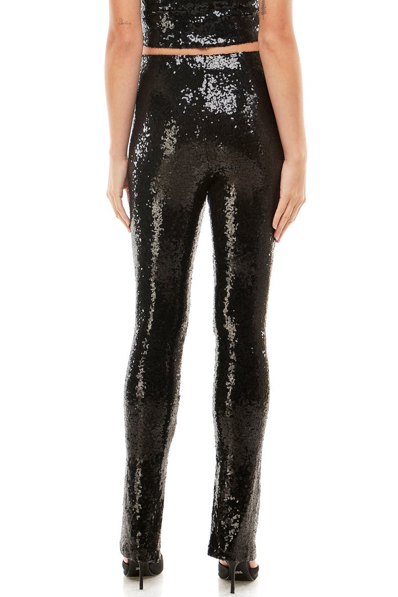 x Emma Rose GNO Sequin Leggings, Alternate, color, BLACK