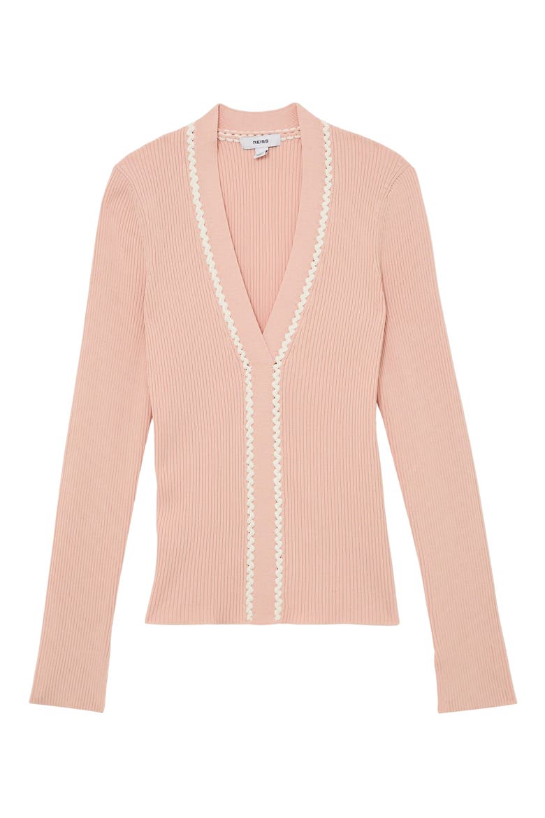 Lauri Craft Stitch Cable Knit Top, Alternate, color, PINK/ IVORY
