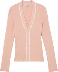 Reiss Lauri Craft Stitch Cable Knit Top