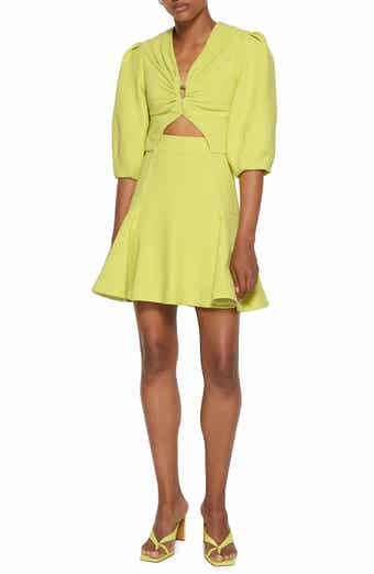 Simkhai Jonathan Simkhai Kayleigh Textured Ripple Crepe V-Neck Dress