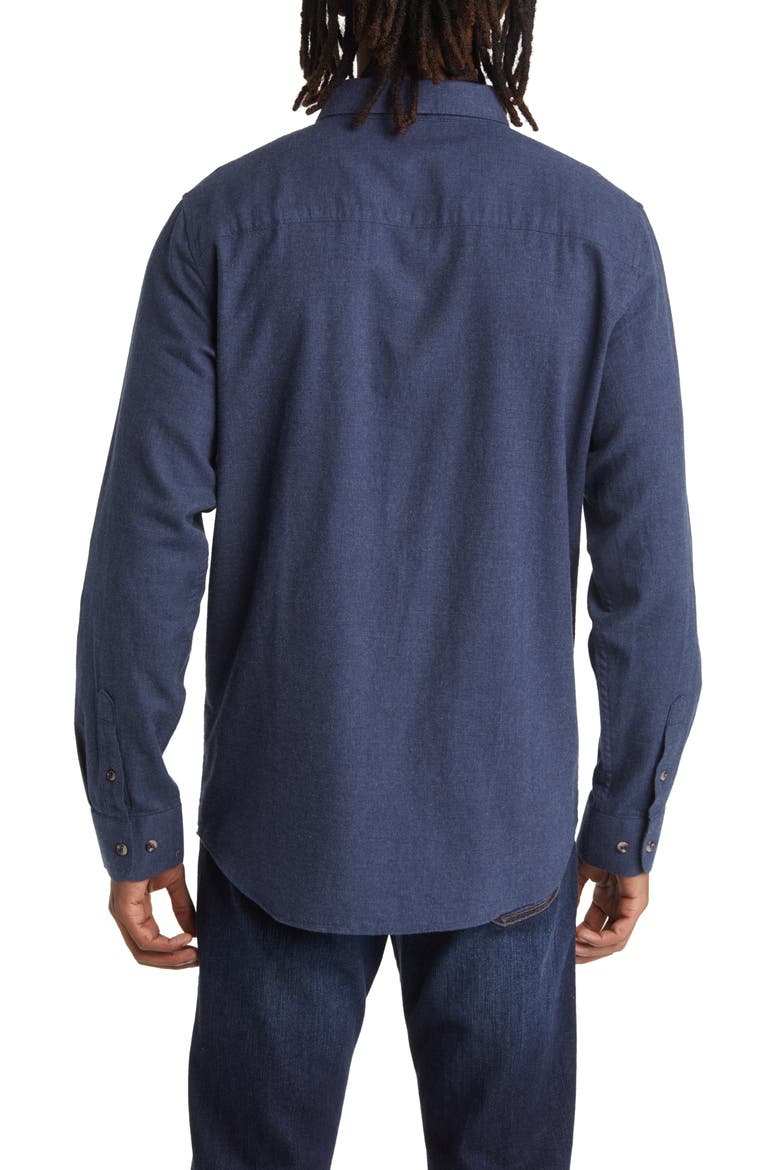 Cloud Flannel Button-Up Shirt, Alternate, color, TOTAL ECLIPSE