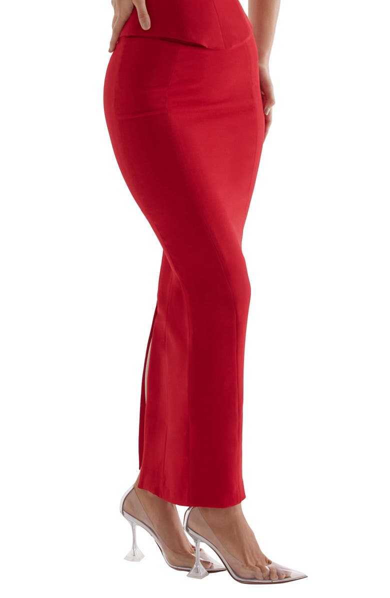 HOUSE OF CB Nayara Crepe Skirt, Alternate, color, Red Rose