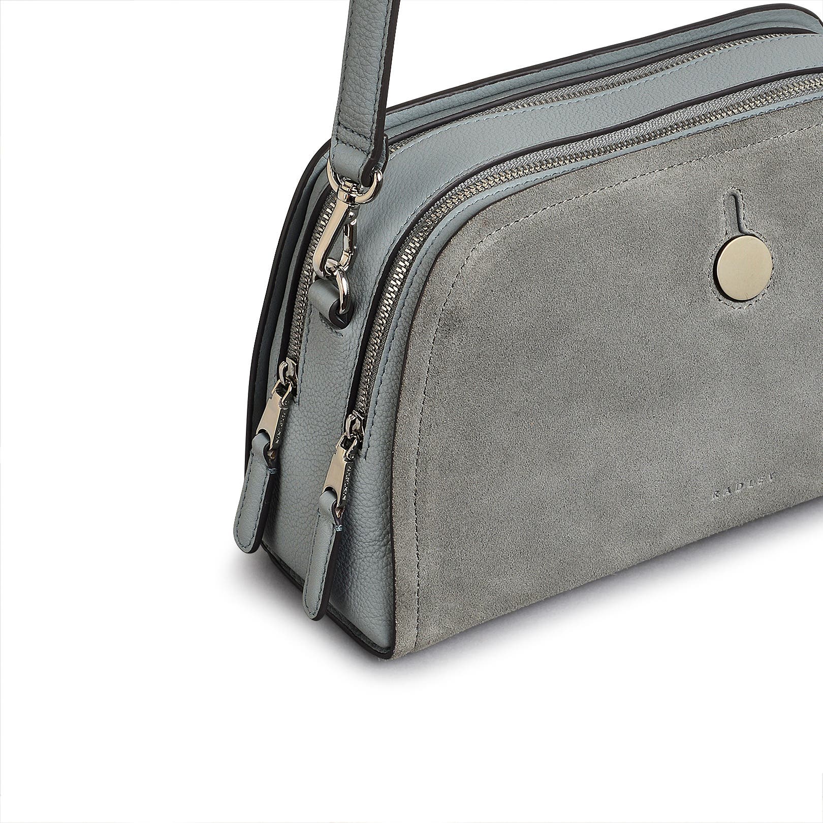 Radley Bathurst Mews - Suede Small Ziptop Crossbody  Bag, Alternate, color, Artichoke