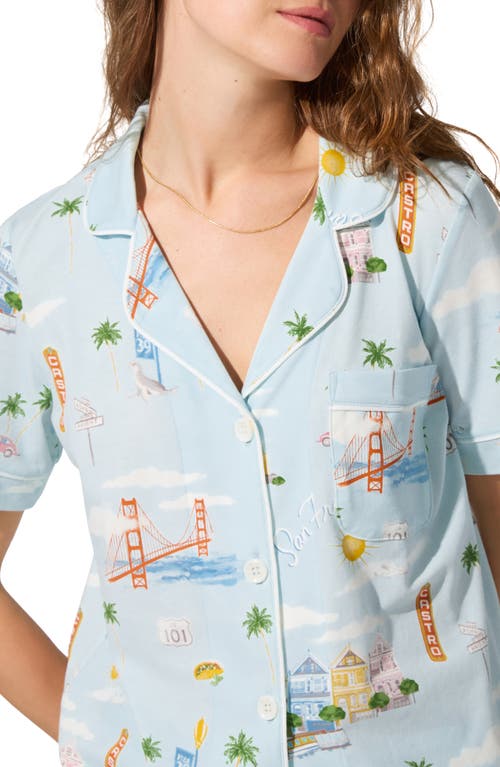 Bedhead Pajamas Print Jersey Short Pajamas In Blue