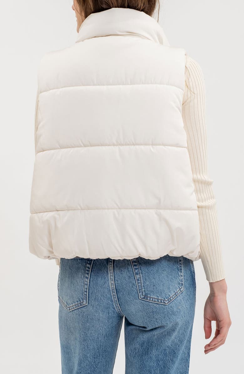 Blu Pepper Quilted Vest, Alternate, color, Ivory