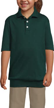 Lands' End School Uniform Big Kids Short Sleeve Banded Bottom Polo Shirt