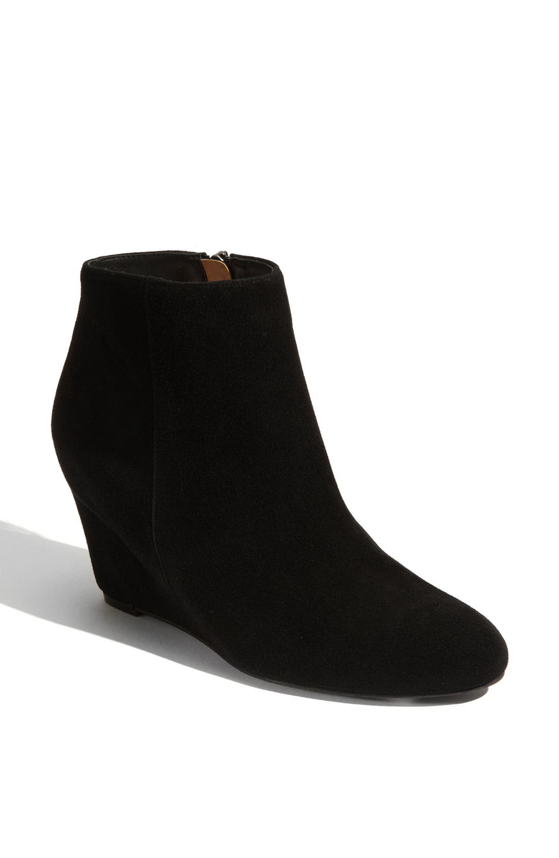 'Harrison' Wedge Bootie, Main, color, BLACK SUEDE