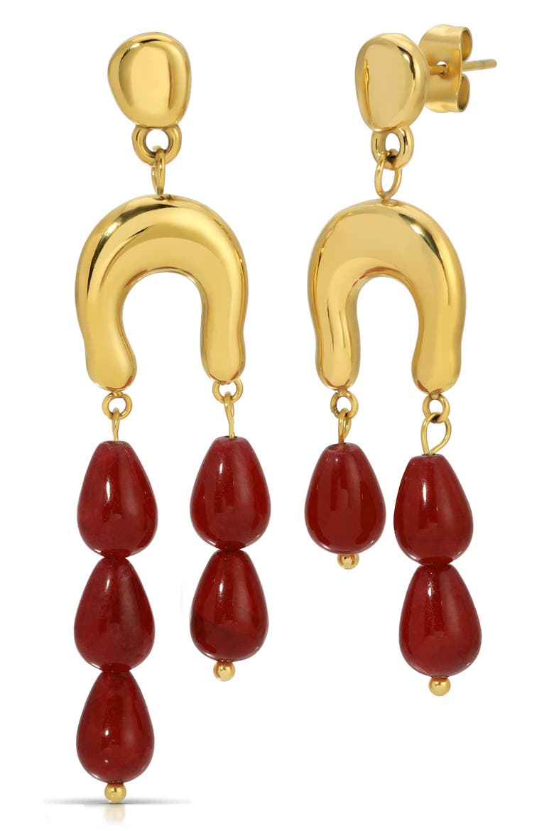 Moshka Drop Earrings, Main, color, GOLD