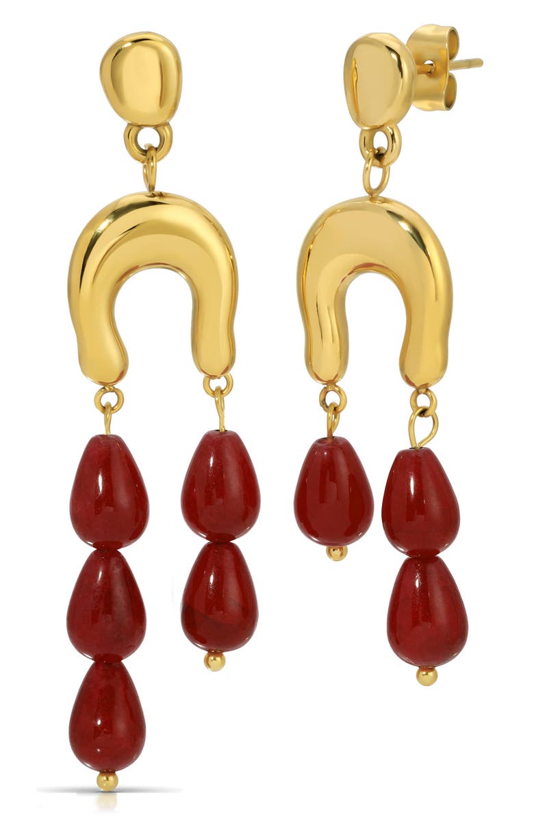 KOZAKH Moshka Drop Earrings, Main, color, Gold