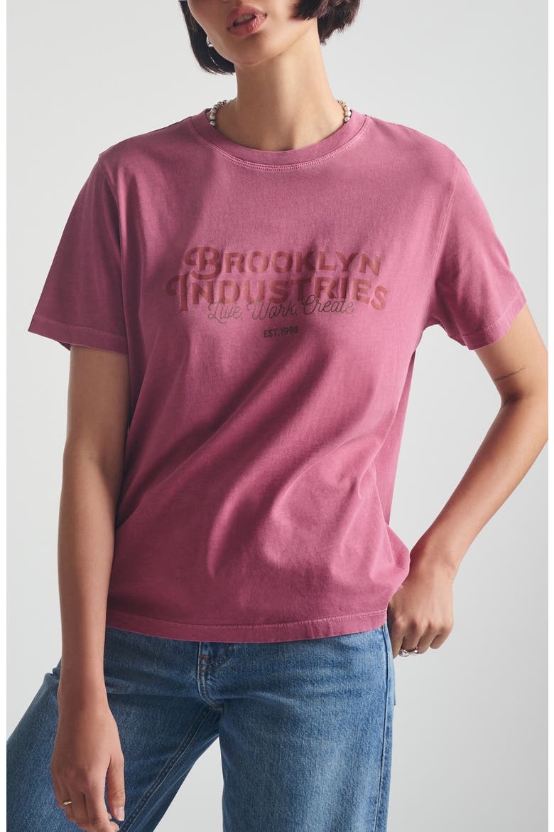 Logo Cotton Graphic T-Shirt, Main, color, BIKING RED