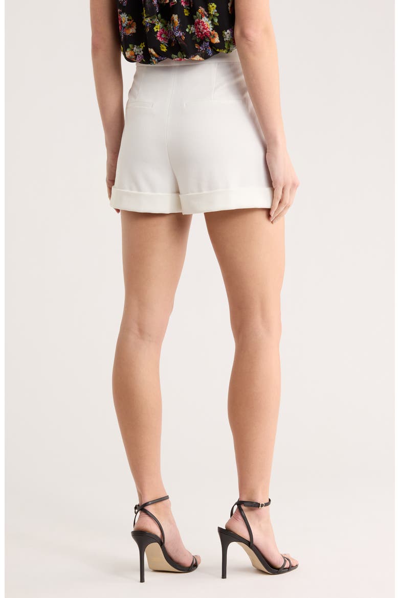 Conry Cuff Pleated Shorts, Alternate, color, OFF WHITE