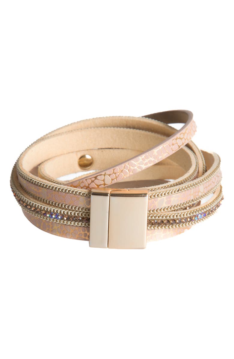 SAACHI Faux Leather Strap Watch, Alternate, color, 