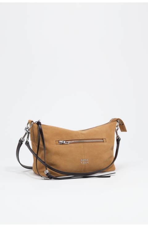 Large Suede Madrid Crossbody Bag