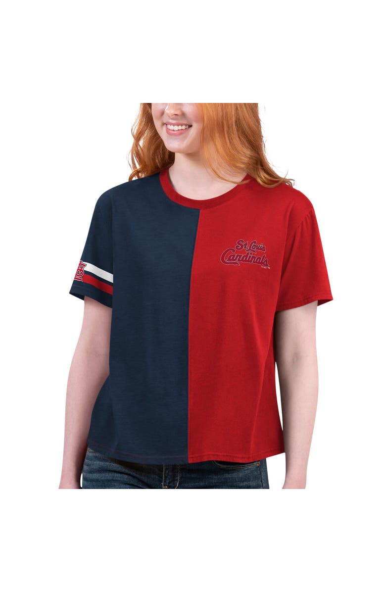 STARTER Women's Starter  Red/Navy St. Louis Cardinals Power Move T-Shirt, Alternate, color, Red