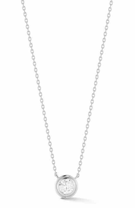 GLAZE JEWELRY Bezel Set Cubic Zirconia Pendant Necklace