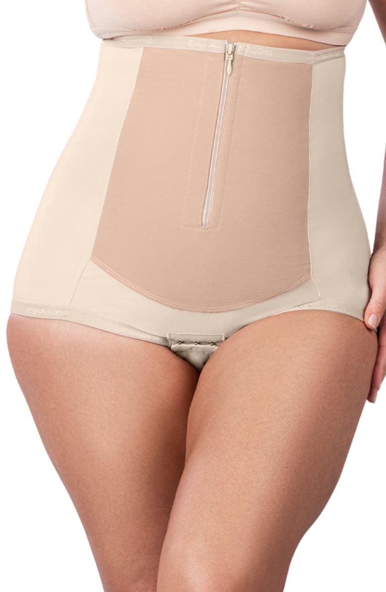 Bellefit Postpartum Front Zip Girdle, Main, color, Beige