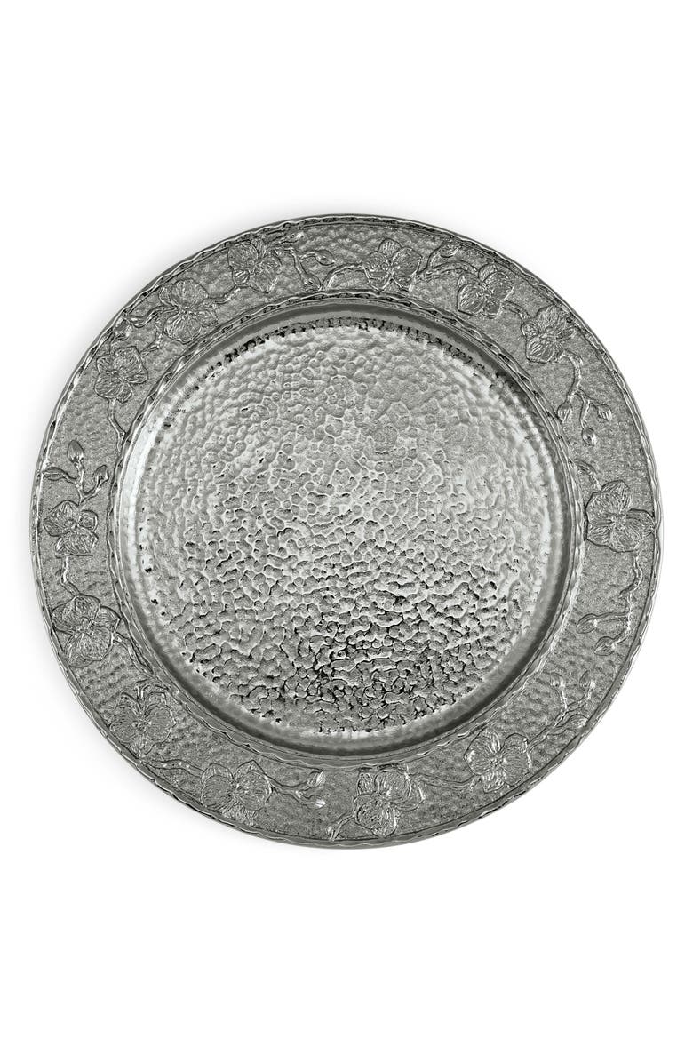 Michael Aram Black Orchid Charger Plate, Main, color, Silver