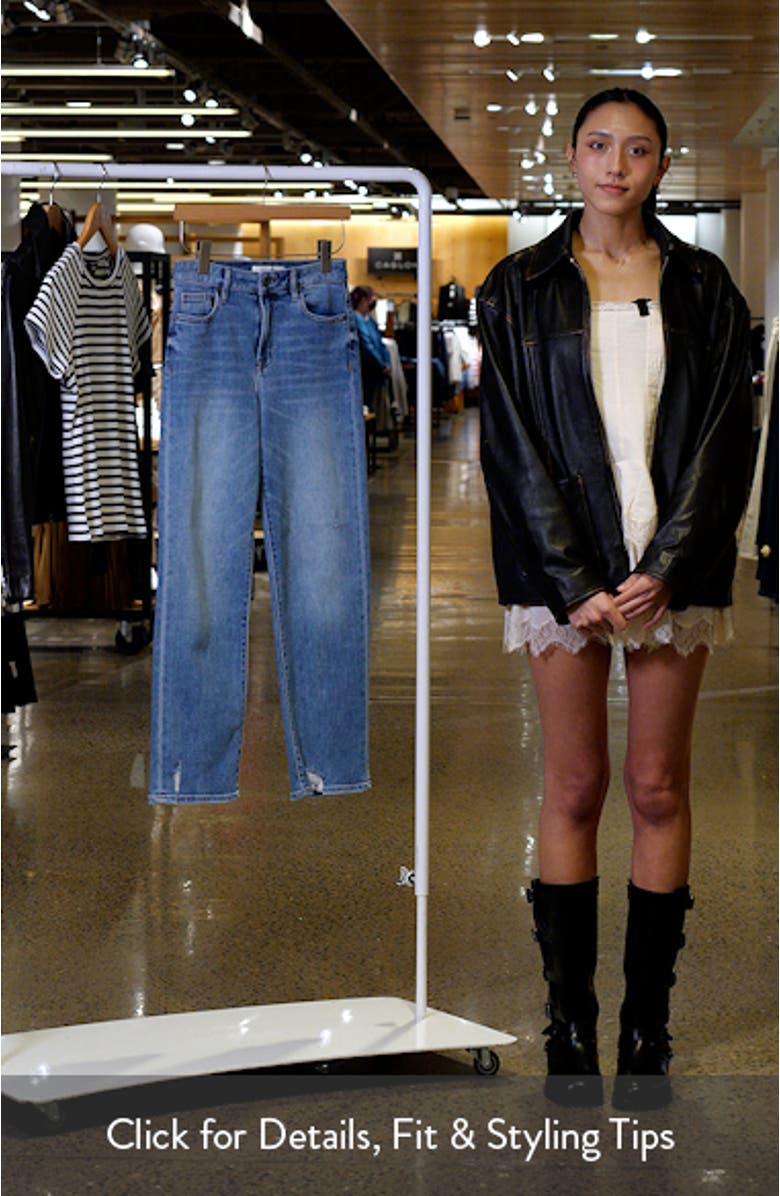 Frayed Hem Straight Leg Jeans, sales video thumbnail