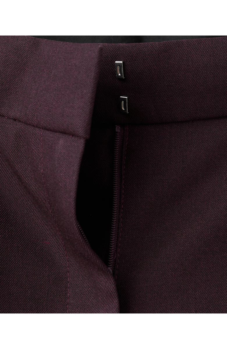 MANGO Hidra Seamed Wide Leg Pants, Alternate, color, Wine