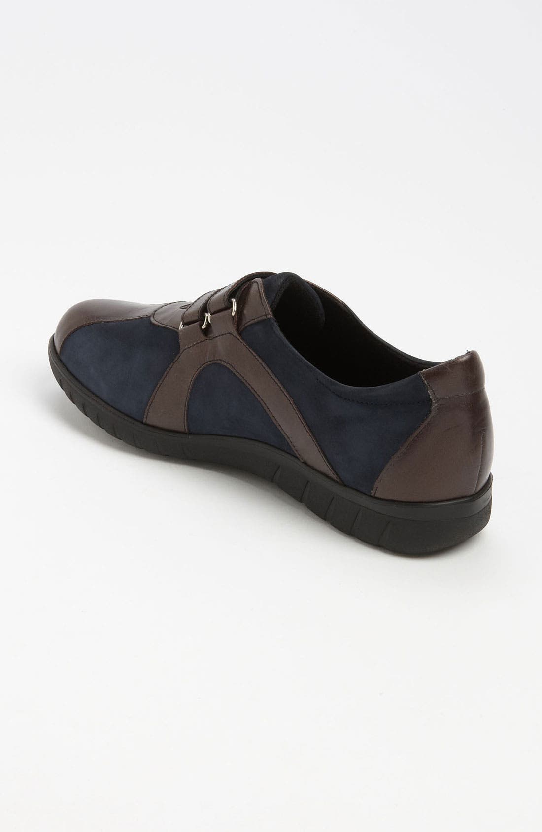 'Jewel' Flat, Alternate, color, NAVY NUBUCK/ MAHOGANY LEATHER