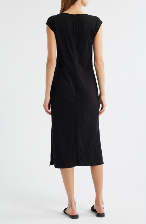 Nation Ltd Kalee Tie Neck Midi Dress In Black