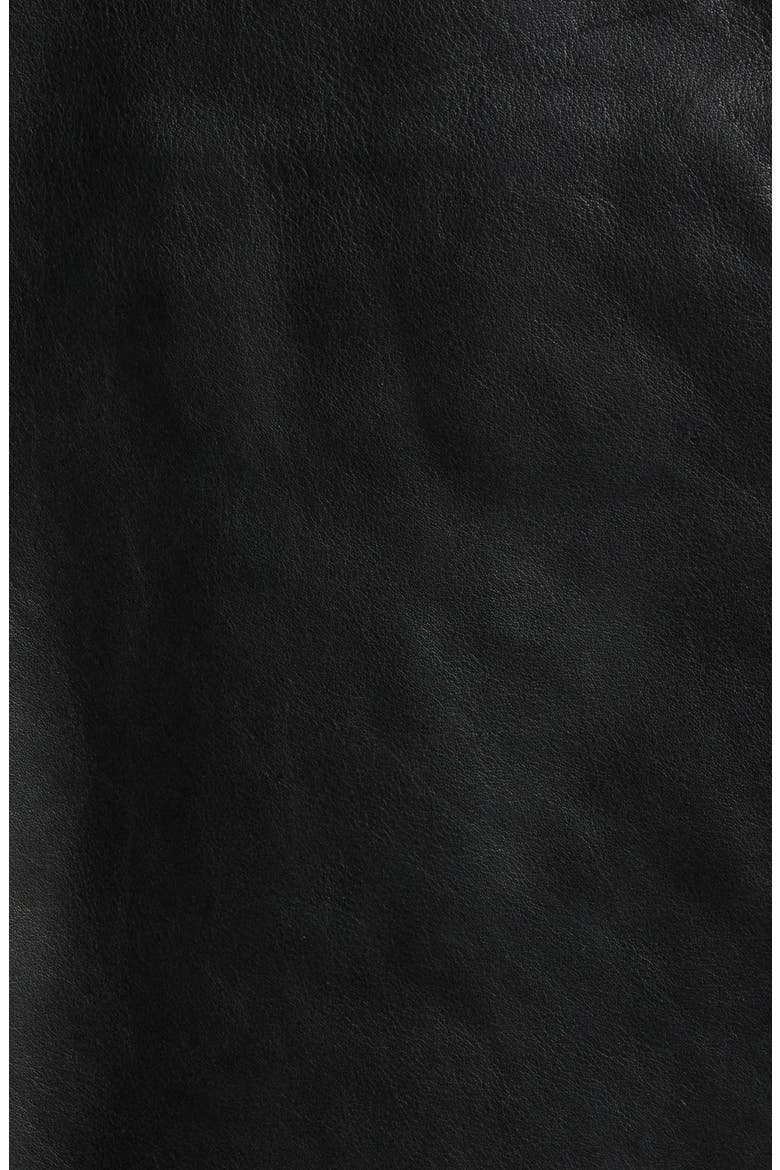 Western Leather Shirt Jacket, Alternate, color, BLACK