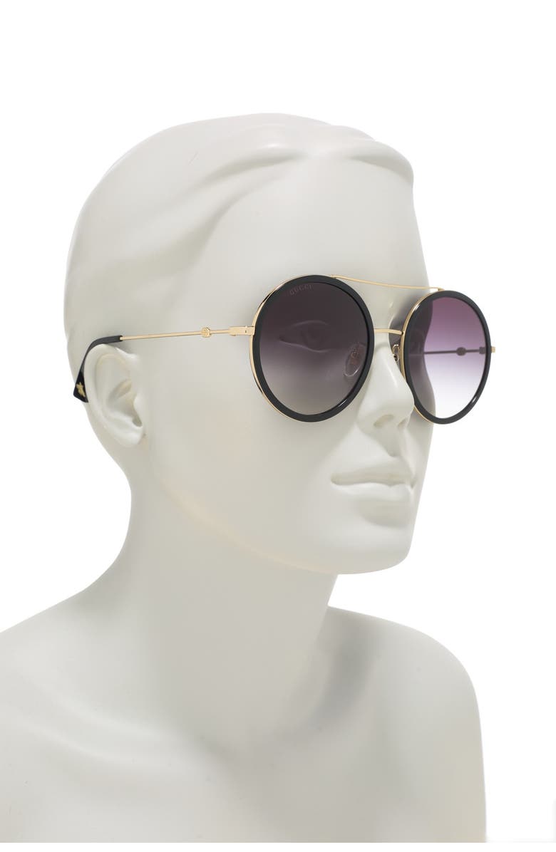 Gucci 56mm Round Sunglasses, Alternate, color,