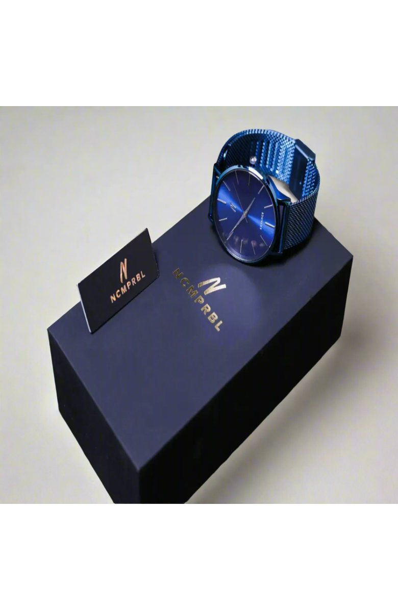 NCMPRBL Advance Midnight Blue Mesh Strap Watch, 36MM, Alternate, color, Midnight Blue