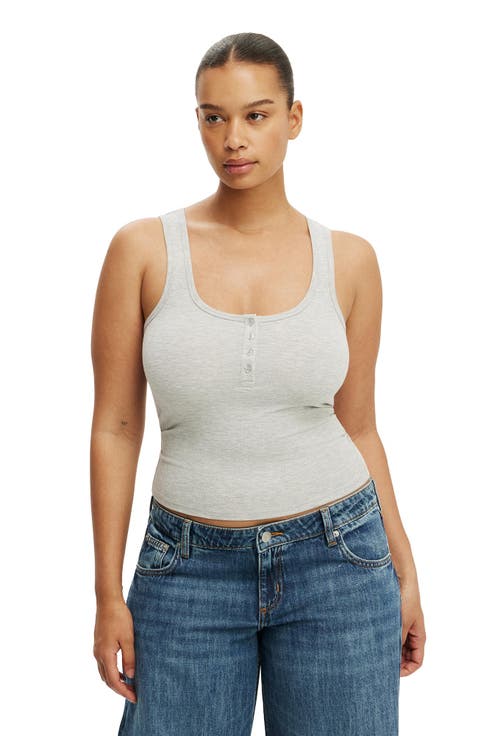 Women's Henley Rib Tank