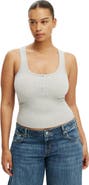 Cotton On Women's Henley Rib Tank